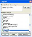 Categories Window